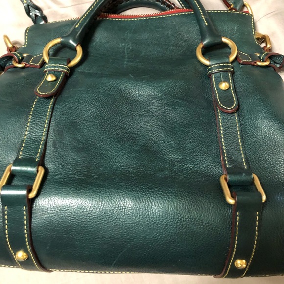 Dooney & Bourke Florentine Leather Satchel (teal) - Picture 8 of 11